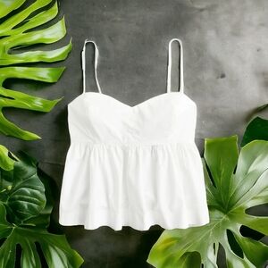 J.Crew Tie Back Poplin Camisole Top; Size 14